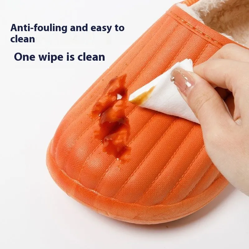 Waterproof Cotton Slippers with Warm Indoor Bag Heel