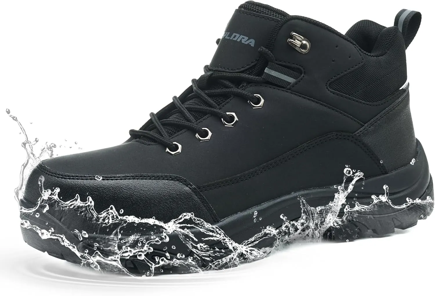 Waterproof Steel Toe Boots for Men Wide Width Non Slip Work Shoes Slip Resistant Safety Toe Sneakers Indestructible Construction Composite Toe Shoe Puncture Proof Footwear