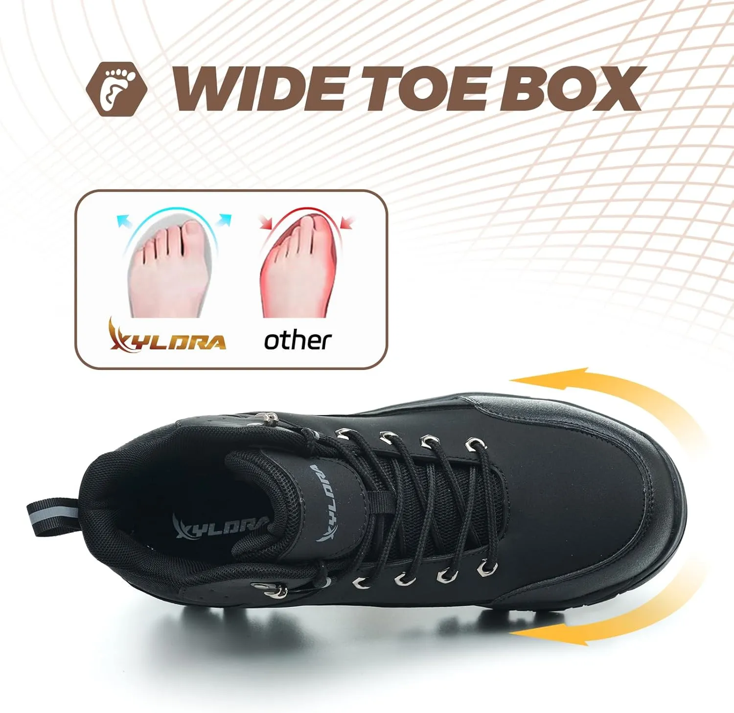 Waterproof Steel Toe Boots for Men Wide Width Non Slip Work Shoes Slip Resistant Safety Toe Sneakers Indestructible Construction Composite Toe Shoe Puncture Proof Footwear