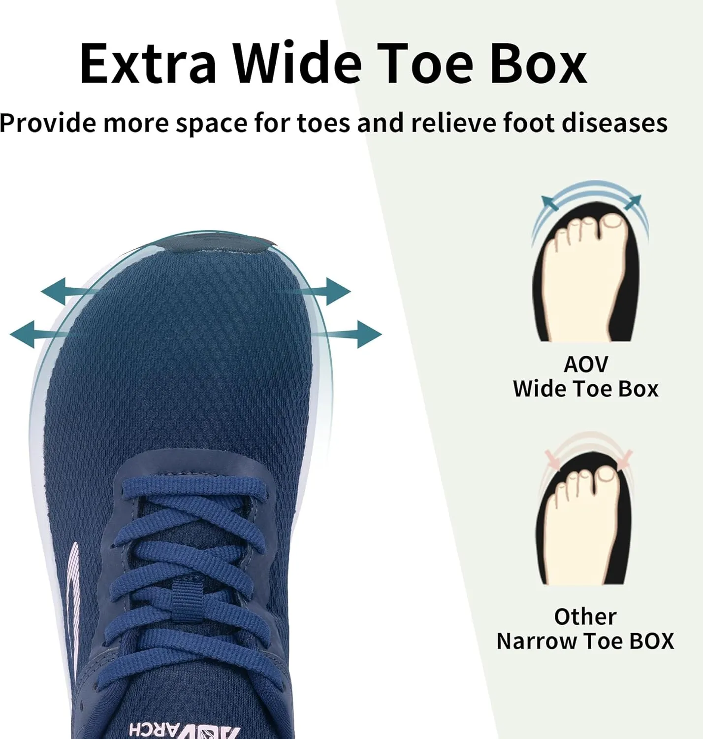 Wide Toe Box Shoes Women Arch Support Walking Shoes for Plantar FasciitisWide Width Orthotic Tennis Sneakers