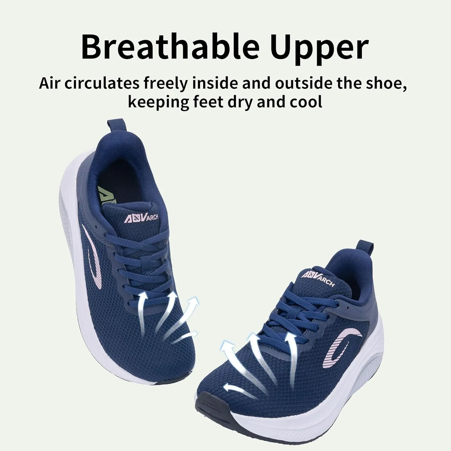 Wide Toe Box Shoes Women Arch Support Walking Shoes for Plantar FasciitisWide Width Orthotic Tennis Sneakers