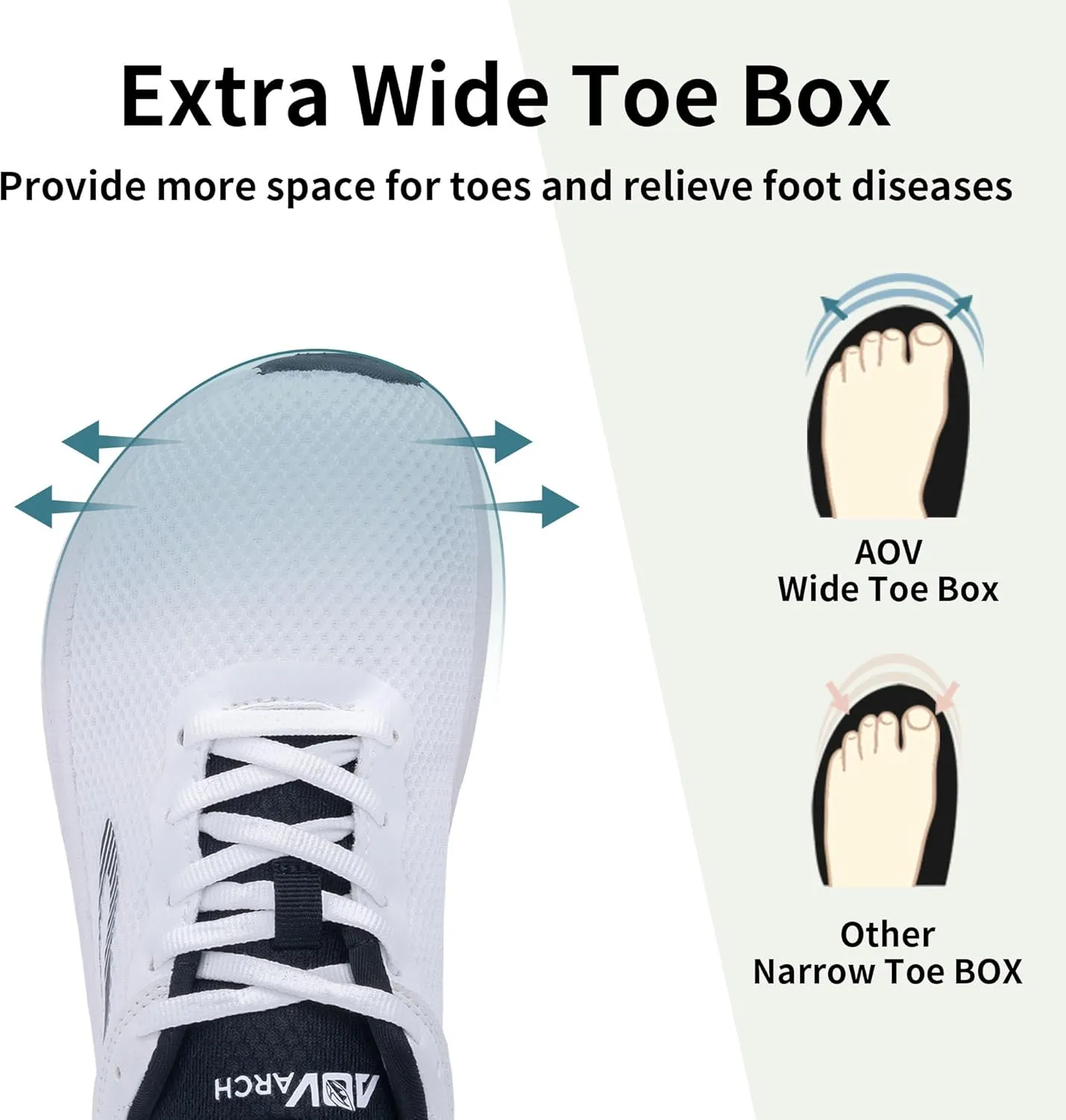 Wide Toe Box Shoes Women Arch Support Walking Shoes for Plantar FasciitisWide Width Orthotic Tennis Sneakers