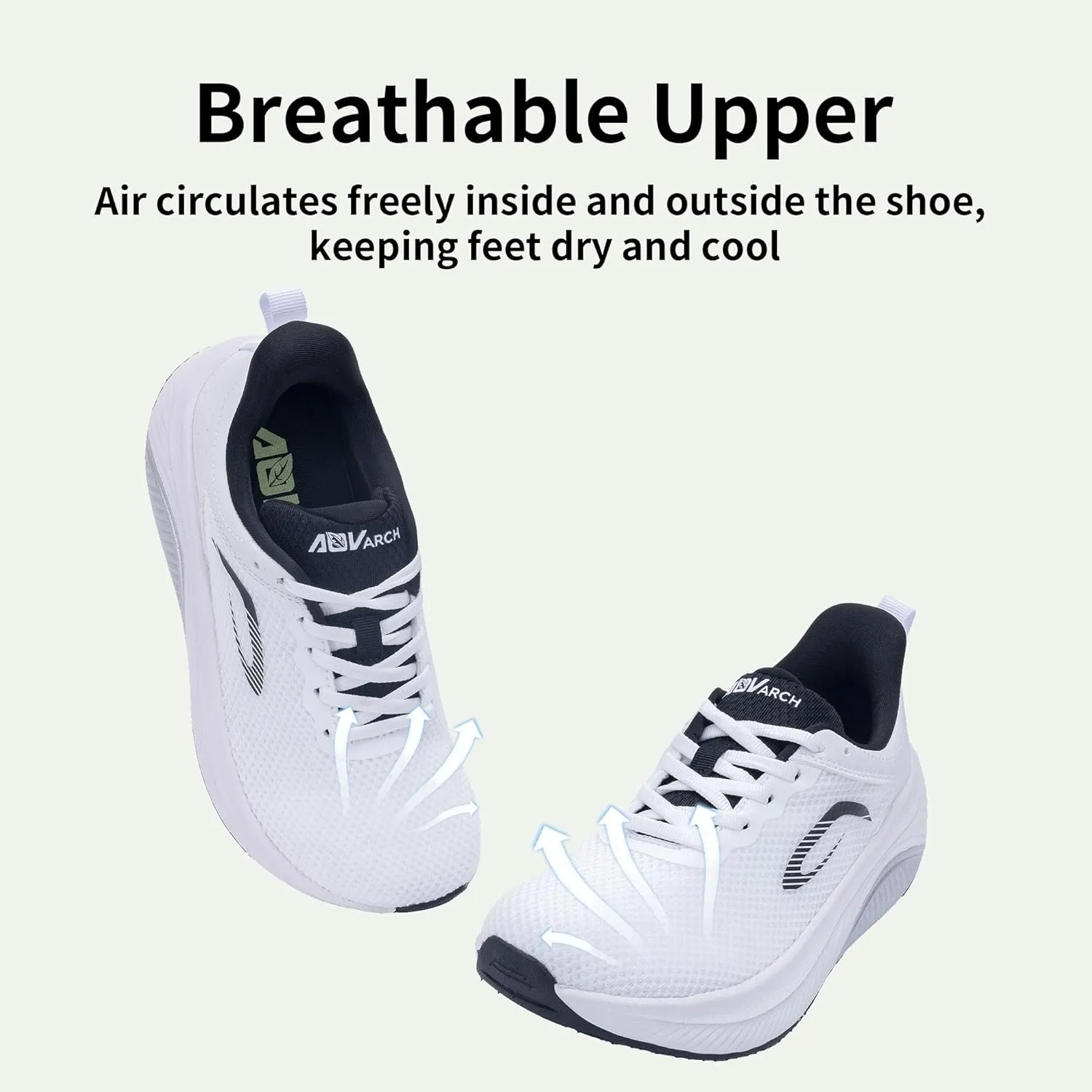 Wide Toe Box Shoes Women Arch Support Walking Shoes for Plantar FasciitisWide Width Orthotic Tennis Sneakers