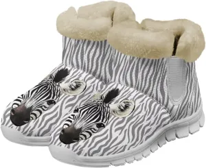 Winter Boots for Women White Sole Snow Boots Anti-Slip Outsole Ankle Boots Warm Fur Lining Mid Boot Walking Booties