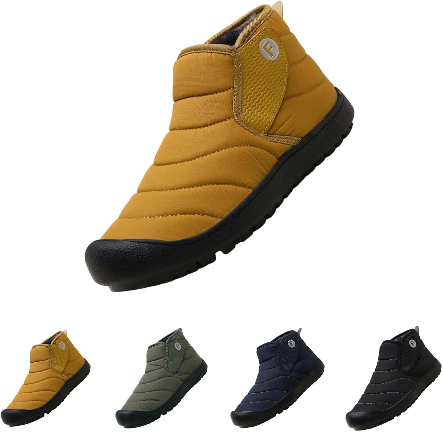 Winter Boots Women Wide Short Snow Boots Womens Comfortable Warm Barefoot Shoes Grounded Footwear Hiking Ankle Boots for Women Men Snow Booties