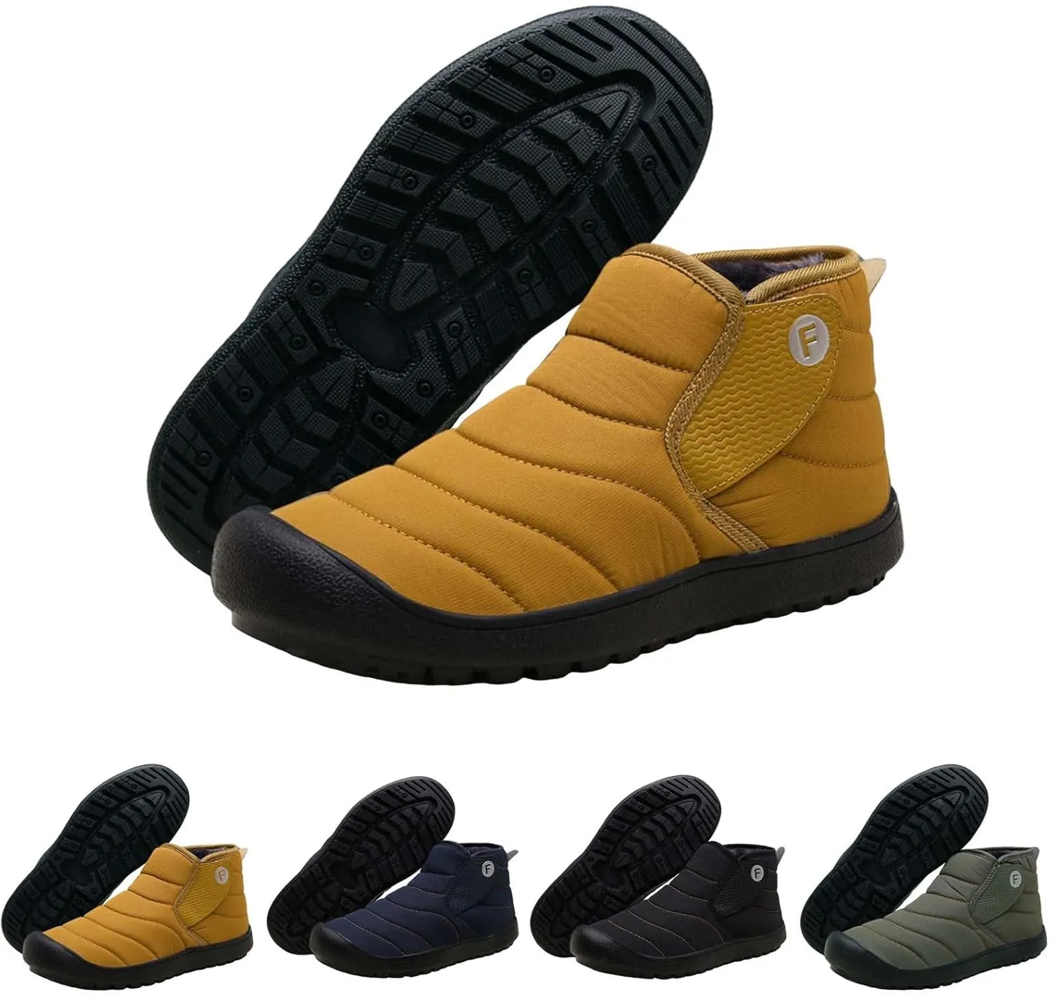 Winter Boots Women Wide Short Snow Boots Womens Comfortable Warm Barefoot Shoes Grounded Footwear Hiking Ankle Boots for Women Men Snow Booties