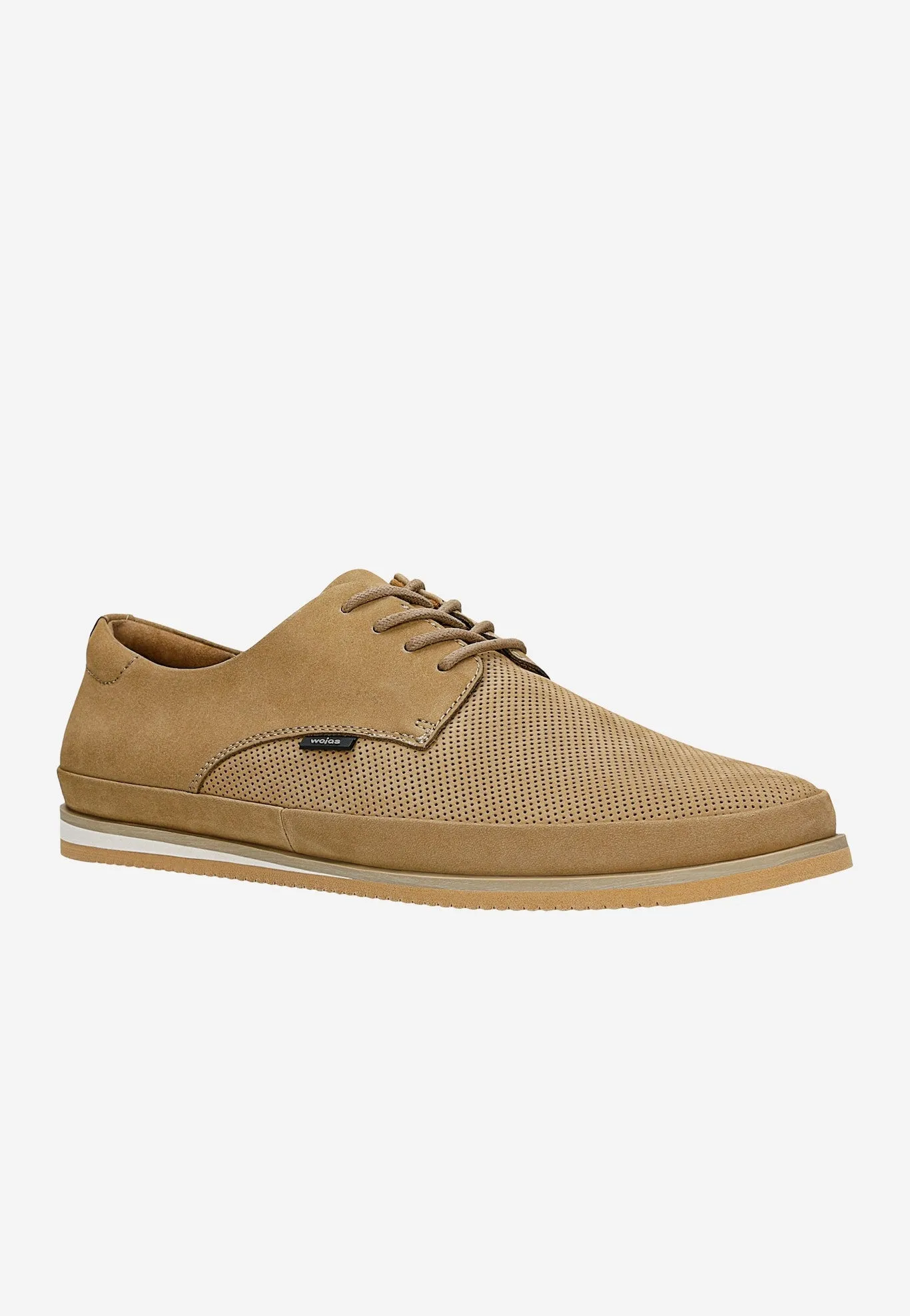 Wojas Men's Beige Leather Sneakers | 1011224