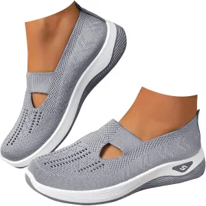 Women Comfy Orthopedic Walking Shoes, 2025 New Orthopedic Shoes Wide Width Women's Breathable Slip On Arch Support Non-Slip Sneakers Lightweight Walking Sneakers for Plantar Fasciitis
