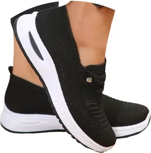 Women Comfy Orthopedic Walking Shoes, 2025 New Orthopedic Women's Breathable Slip On Arch Support Non-Slip Sneakers Lightweight Walking Sneakers for Plantar Fasciitis