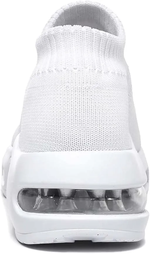 Women Knitted Upper Air Cushion Sole Lightweight Slip-On Sock Sneakers Casual Walking Shoes Doctor and Nurse Work Shoes