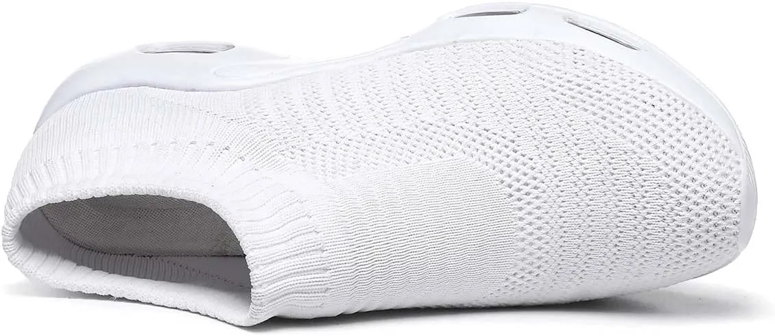 Women Knitted Upper Air Cushion Sole Lightweight Slip-On Sock Sneakers Casual Walking Shoes Doctor and Nurse Work Shoes