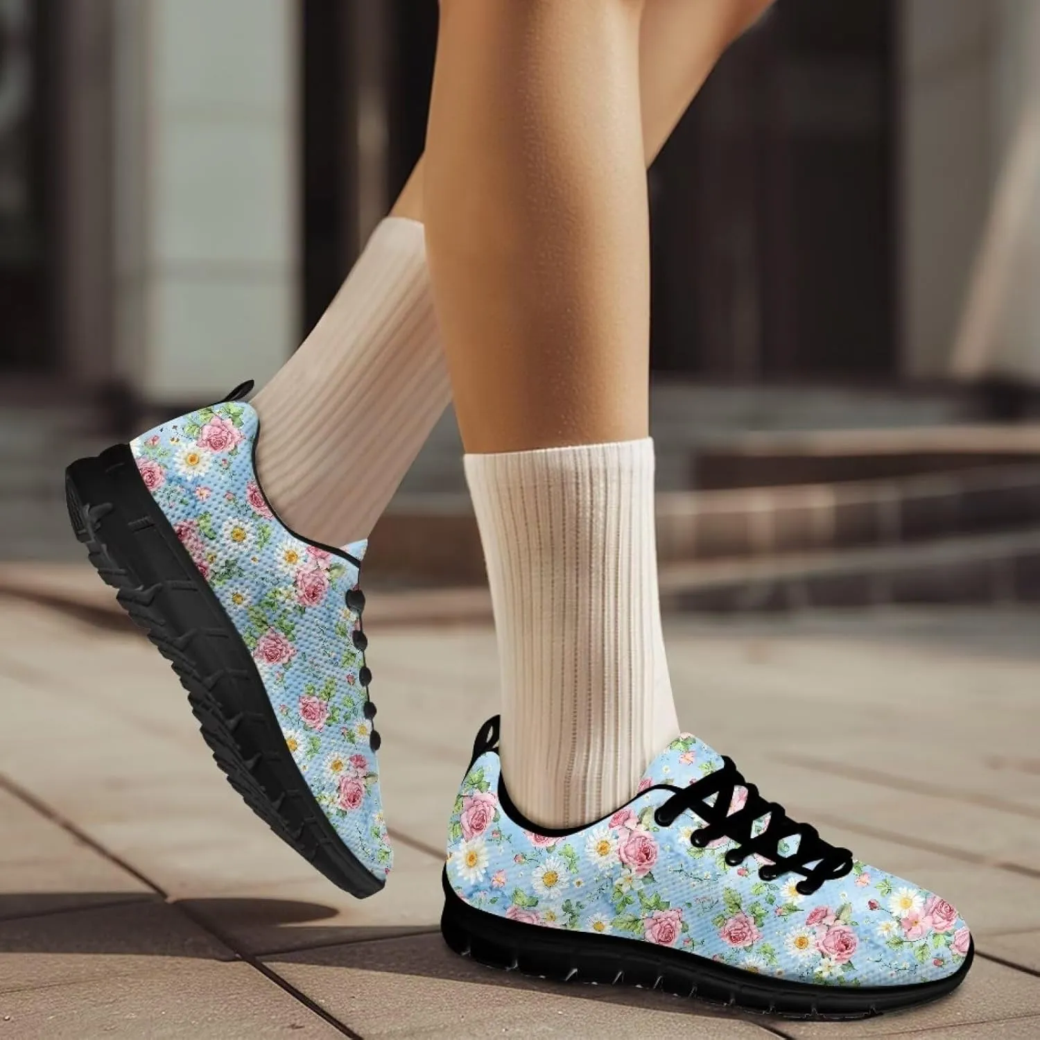 Women Slip On Sneakers Non Slip Gym Workout Shoes Breathable Lightweight Fashion Sneakers