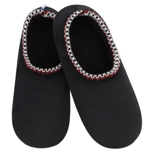 Women Solid Black Slippers, Fuzzy Nonslip, Lightweight  Slippers
