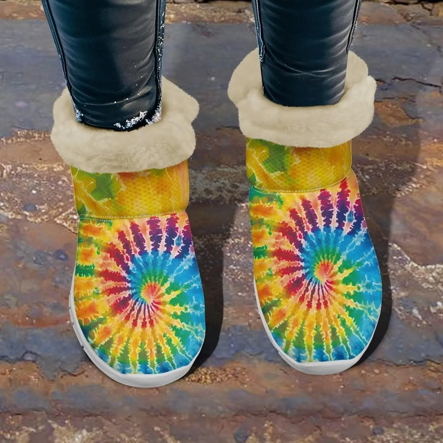 Womens Ankle Boots Insulated Fur Liner Snow Boot Lightweight Walking Winter Shoes Low Boots High-top Fleece Booties