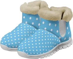 Womens Ankle Boots Insulated Fur Liner Snow Boot Lightweight Walking Winter Shoes Low Boots High-top Fleece Booties