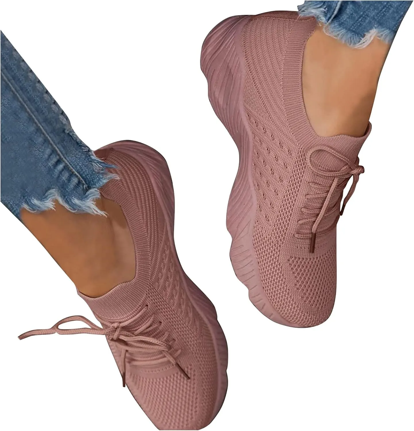 Womens Arch Support Comfortable Walking Shoes Lightweight Mesh Sneakers Slip On Memory Foam Athletic Sports Shoes
