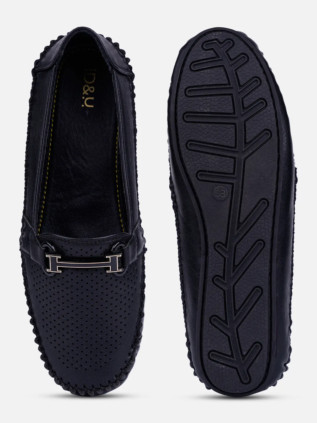 Women's Black Soft & Flexy Loafers (IU2003)