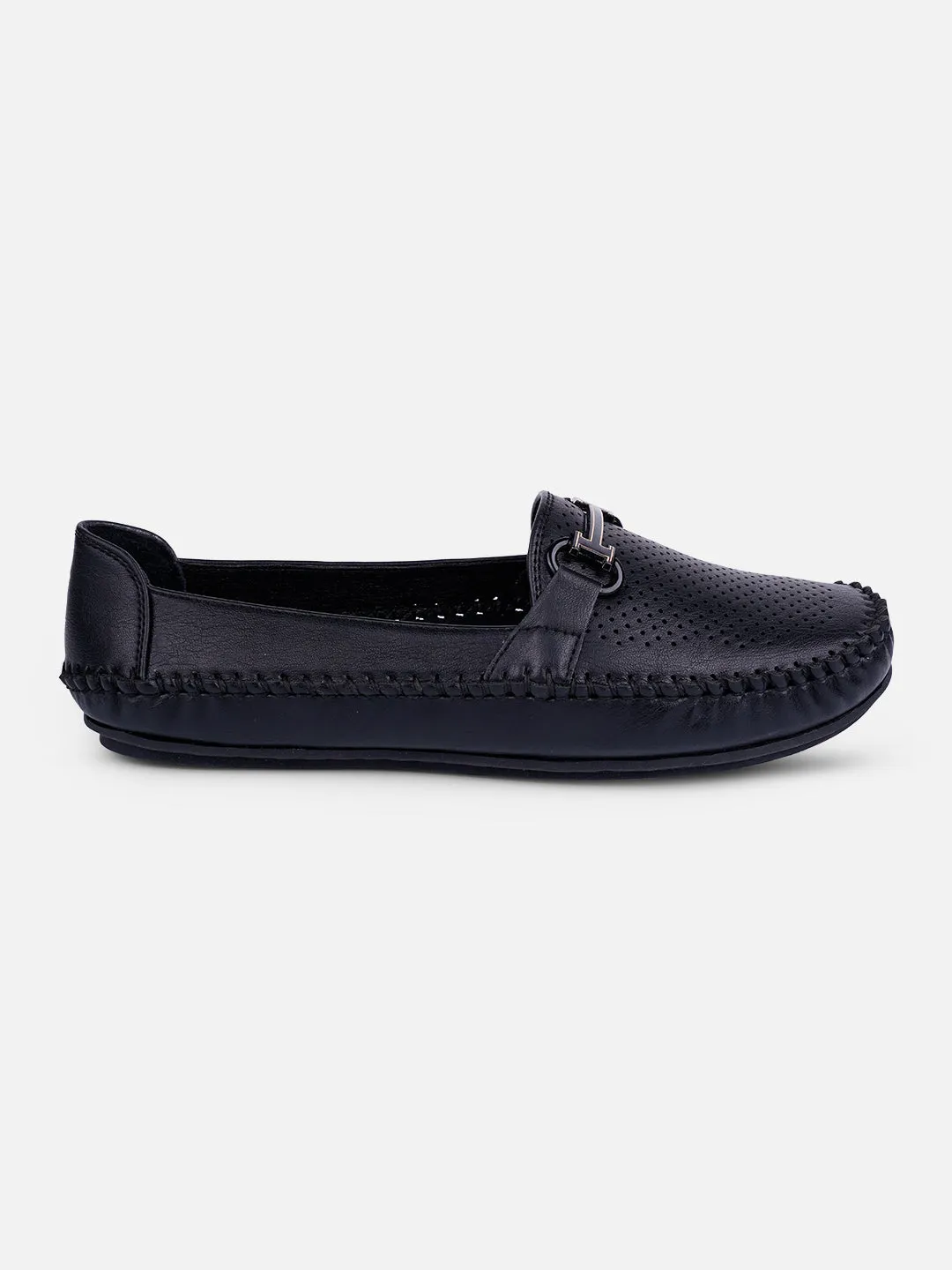 Women's Black Soft & Flexy Loafers (IU2003)