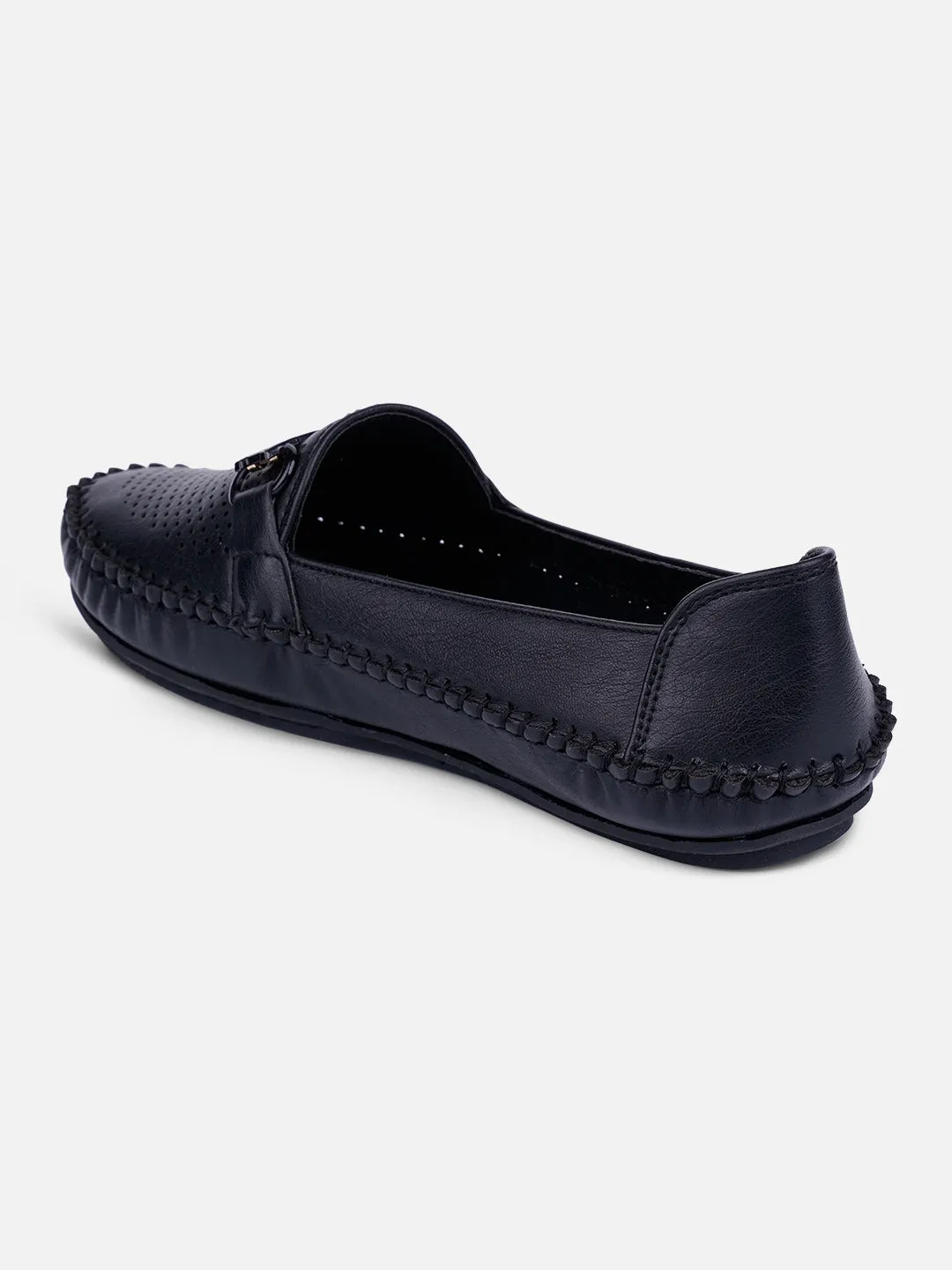 Women's Black Soft & Flexy Loafers (IU2003)