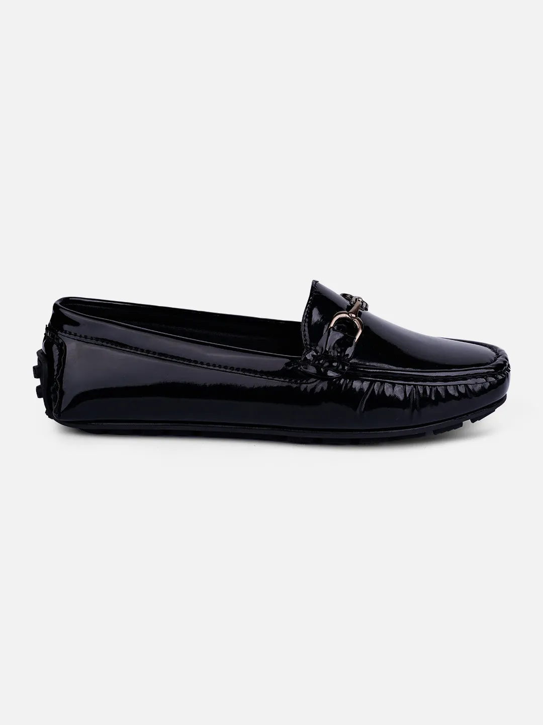 Women's Black Soft & Flexy Loafers (IU2006)