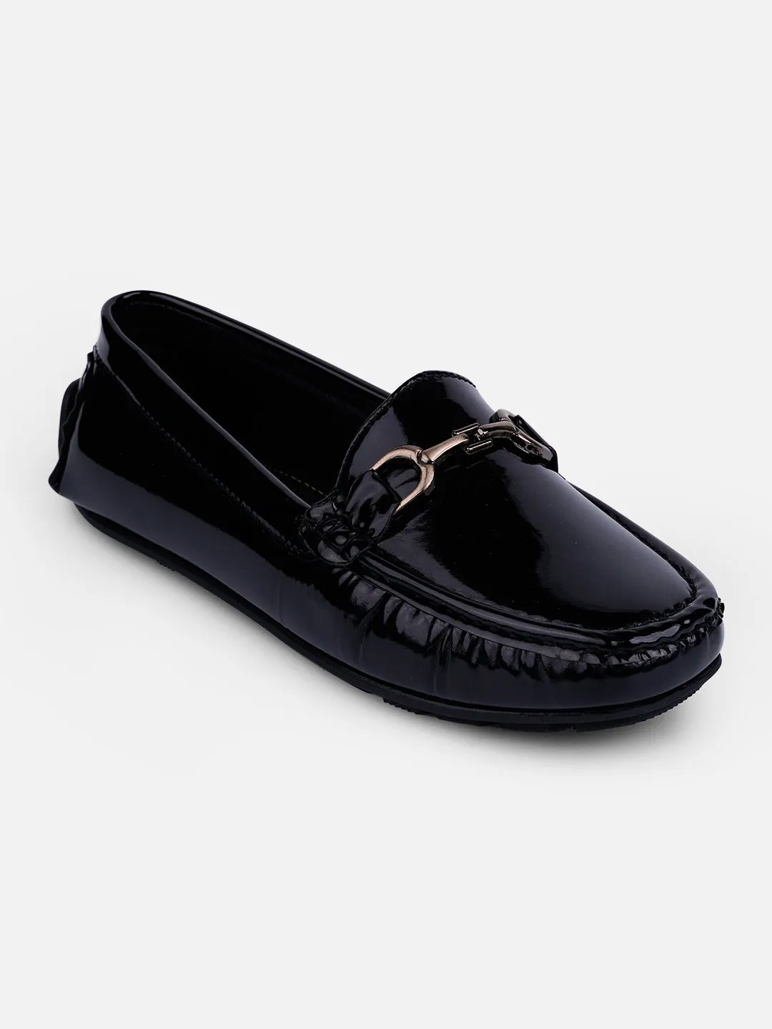 Women's Black Soft & Flexy Loafers (IU2006)