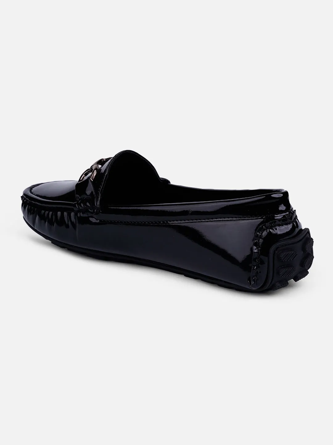 Women's Black Soft & Flexy Loafers (IU2006)