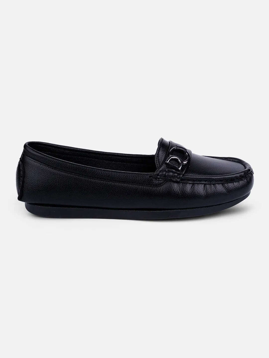 Women's Black Soft & Flexy Loafers (IU2007)