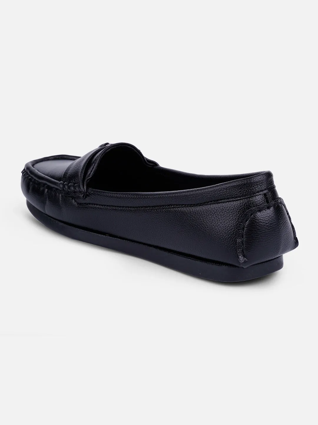Women's Black Soft & Flexy Loafers (IU2007)