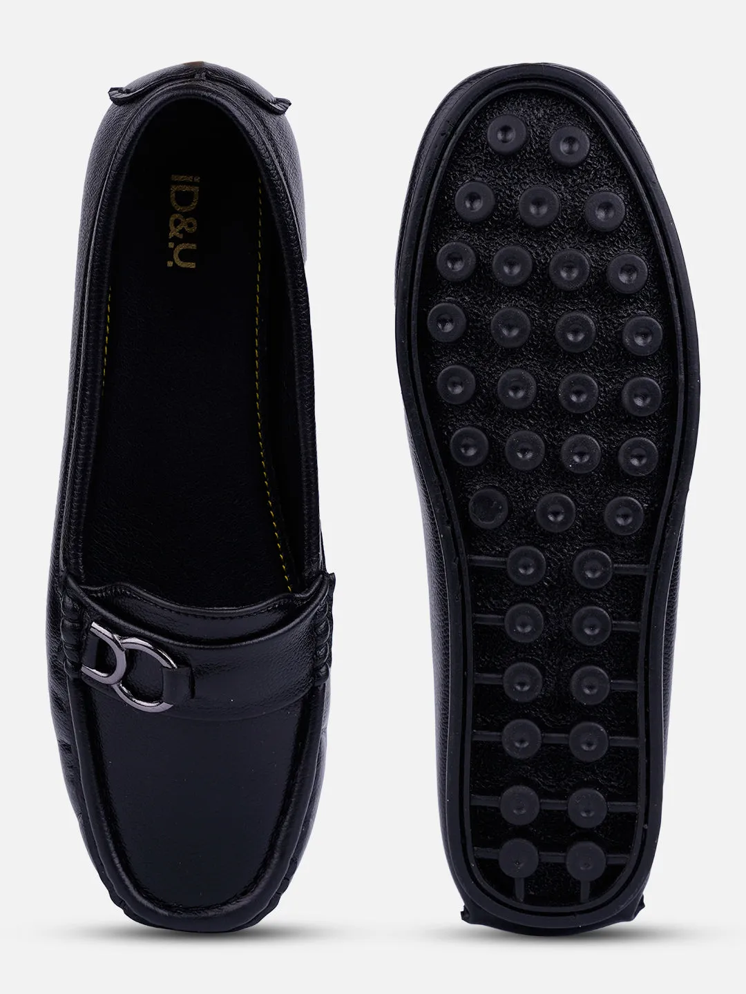 Women's Black Soft & Flexy Loafers (IU2007)