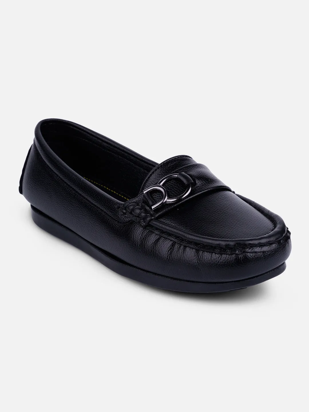 Women's Black Soft & Flexy Loafers (IU2007)