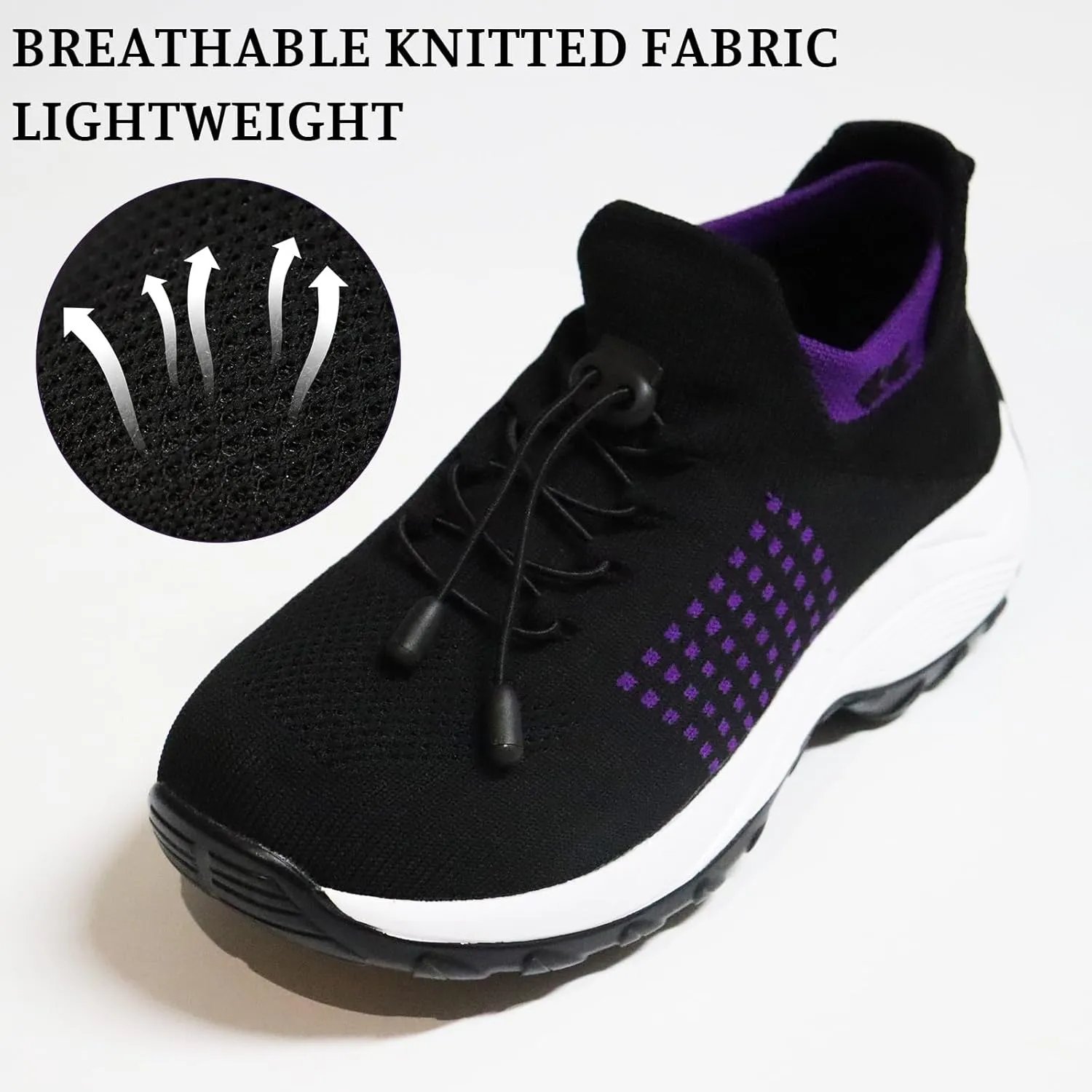Womens Casual Sneakers Stretch Comfort Wear Orthowear Shoes Lightweight Comfortable Mesh Hollow Out Walking Shoes Orthopedic Breathable Non Slip Cushion Shoe