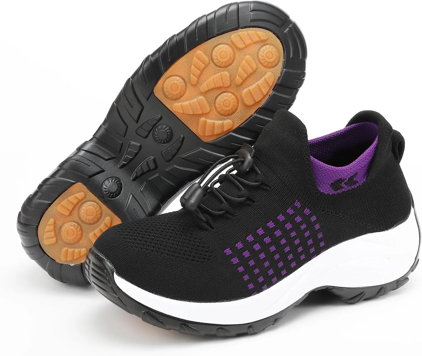 Womens Casual Sneakers Stretch Comfort Wear Orthowear Shoes Lightweight Comfortable Mesh Hollow Out Walking Shoes Orthopedic Breathable Non Slip Cushion Shoe