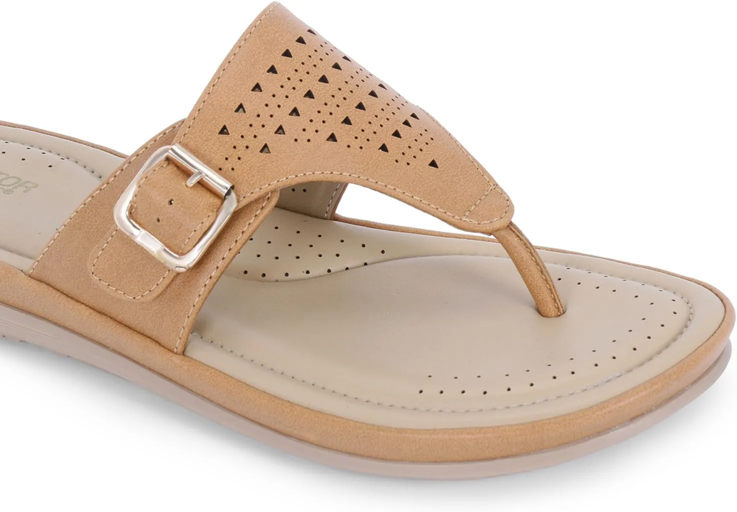 Womens Flat Memory Foam Slippers/Flip-Flops Fashion Stylish Casual Comfortable Diabetic Orthopedic Lightweight Synthetic Slip-on Sandals with Adjustable Buckle for Girls/Ladies D-609