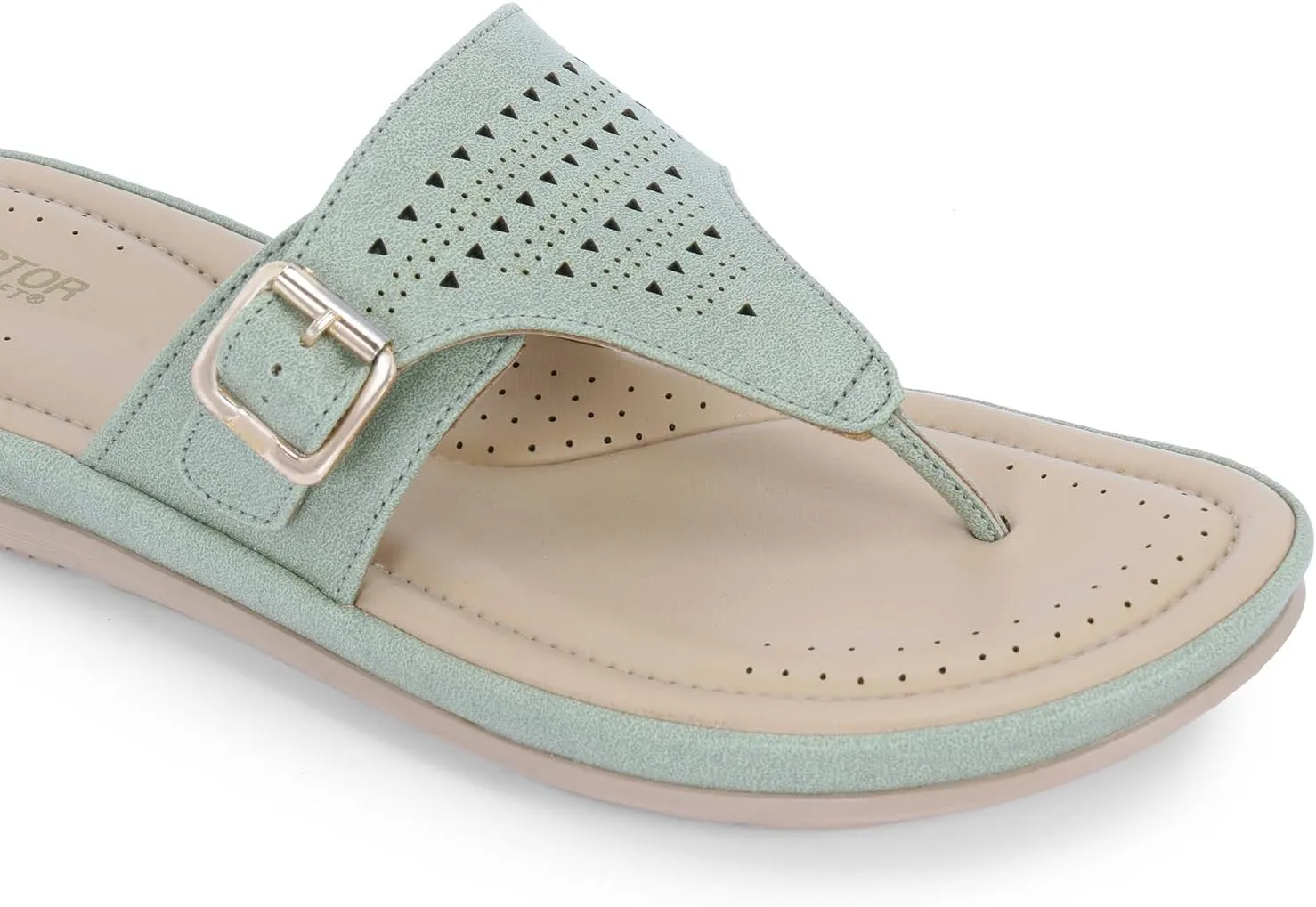 Womens Flat Memory Foam Slippers/Flip-Flops Fashion Stylish Casual Comfortable Diabetic Orthopedic Lightweight Synthetic Slip-on Sandals with Adjustable Buckle for Girls/Ladies D-609