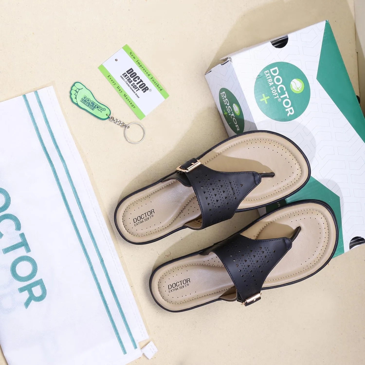 Womens Flat Memory Foam Slippers/Flip-Flops Fashion Stylish Casual Comfortable Diabetic Orthopedic Lightweight Synthetic Slip-on Sandals with Adjustable Buckle for Girls/Ladies D-609