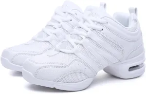 Women's Jazz Shoes Lace-up Sneakers - Comfortable Split Sole Dance Shoes with Air Cushion