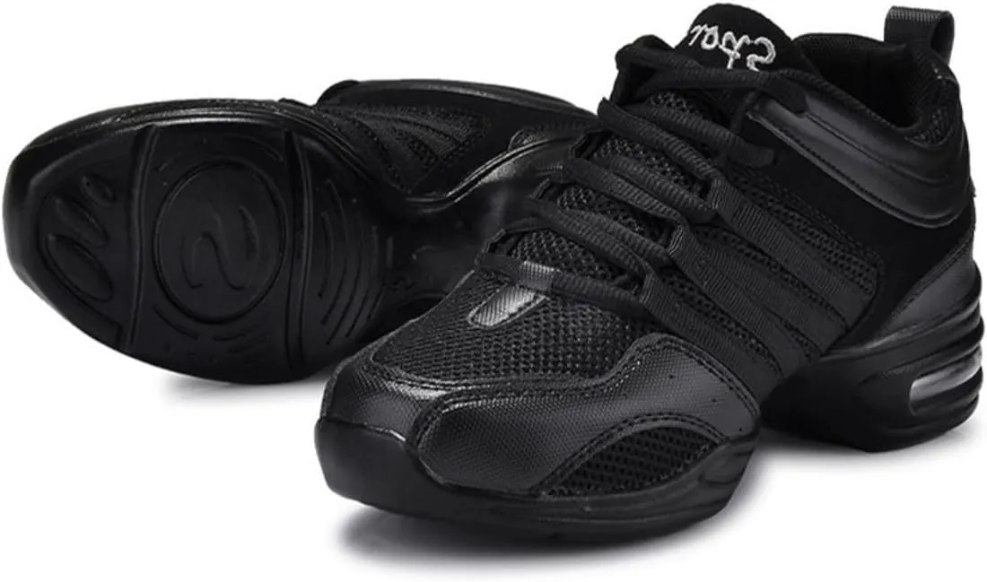 Women's Jazz Shoes Lace-up Sneakers - Comfortable Split Sole Dance Shoes with Air Cushion