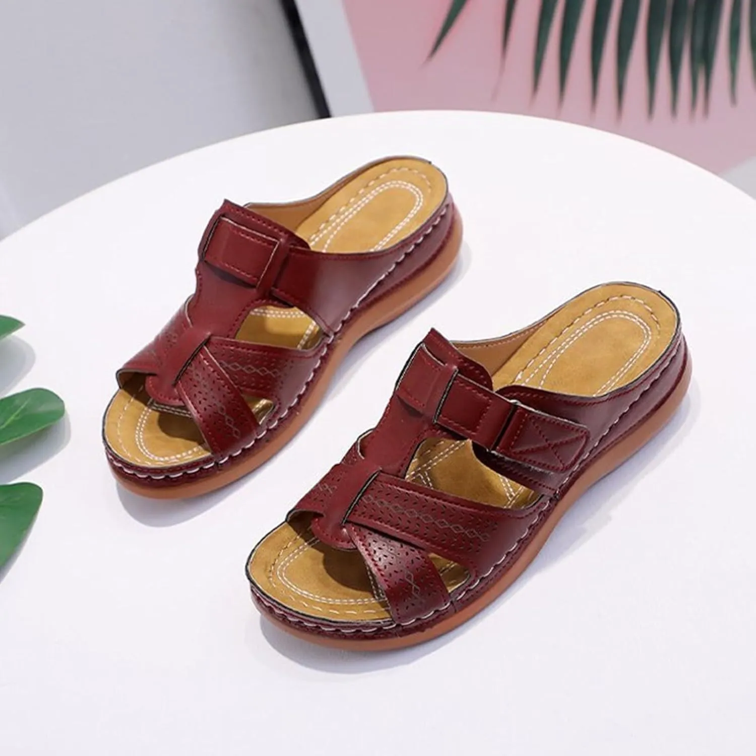 Womens Orthopedic Sandals with Arch Support Flip Flops Arch Support Comfortable Wedge Sandals Walking All Day Lightweight Orthopedic Sandals