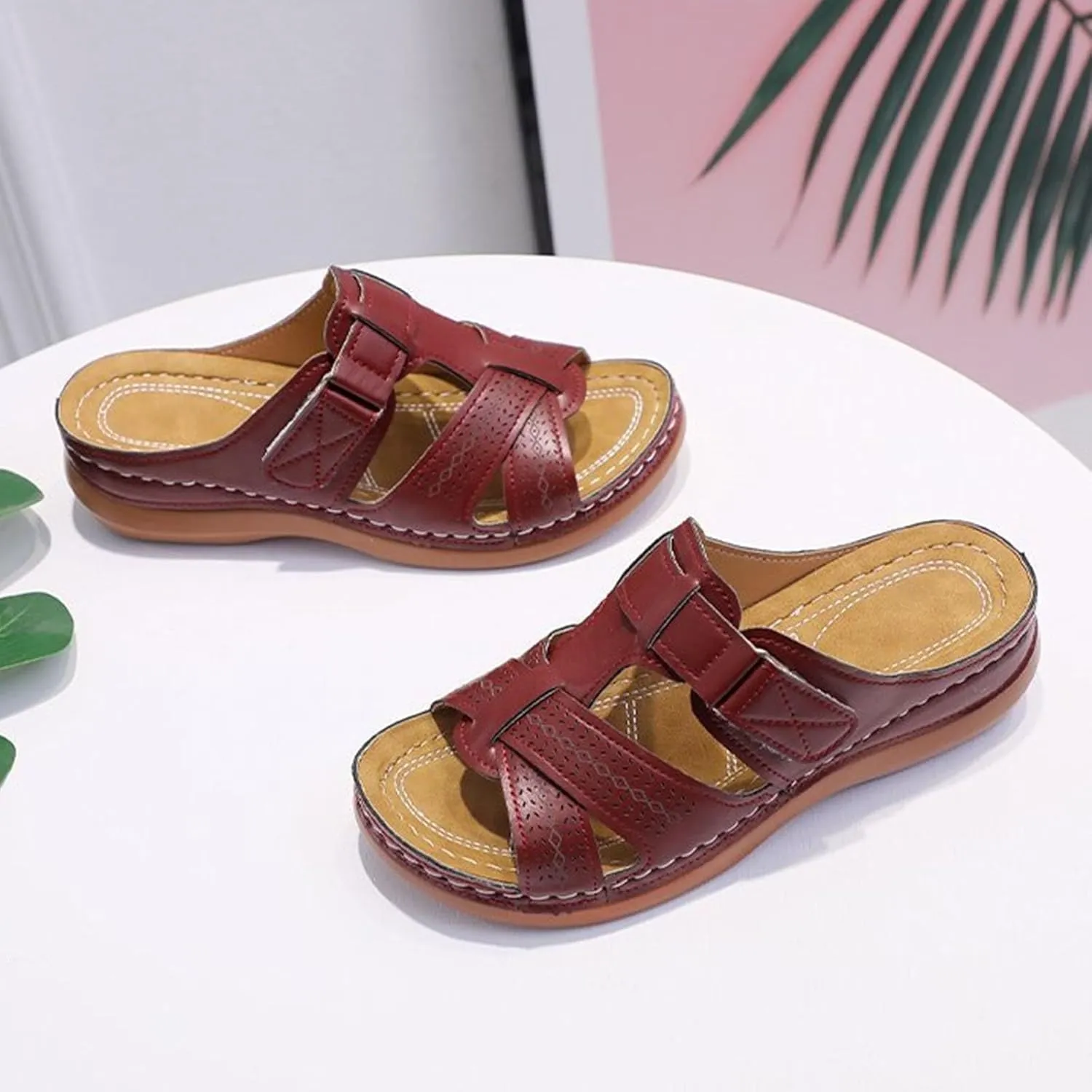 Womens Orthopedic Sandals with Arch Support Flip Flops Arch Support Comfortable Wedge Sandals Walking All Day Lightweight Orthopedic Sandals