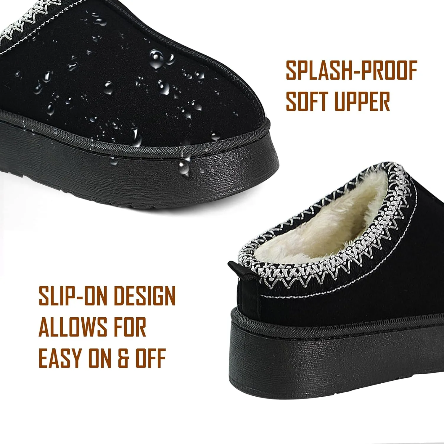 Women's Platform Mini Boots - Cozy Fur-Lined Ankle Boots for Warm and stylish snow boots