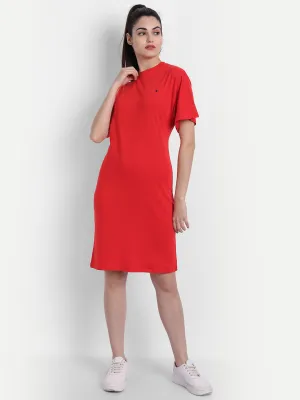 Womens Premium Cotton Half  Sleeve Flared  Dresses