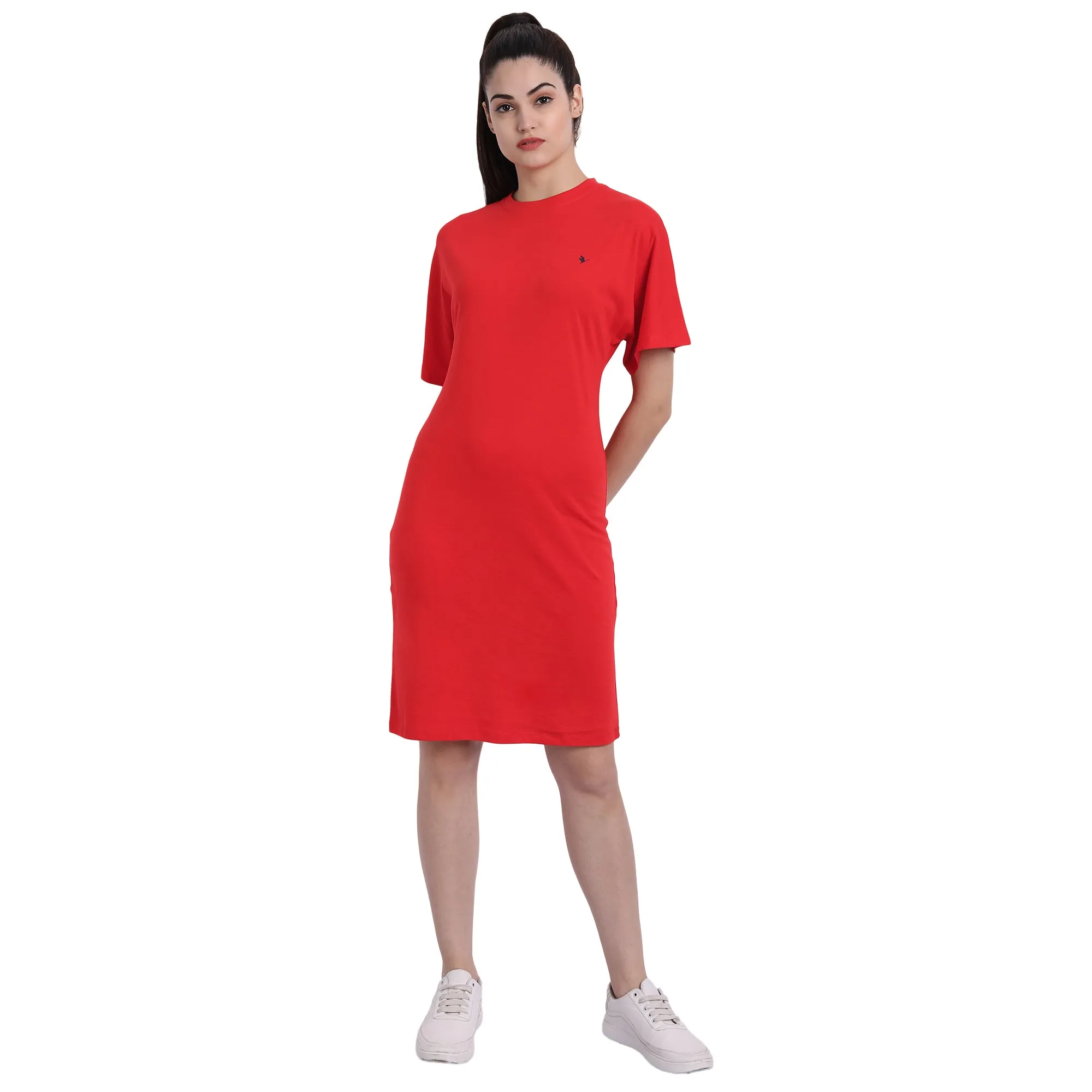 Womens Premium Cotton Half  Sleeve Flared  Dresses