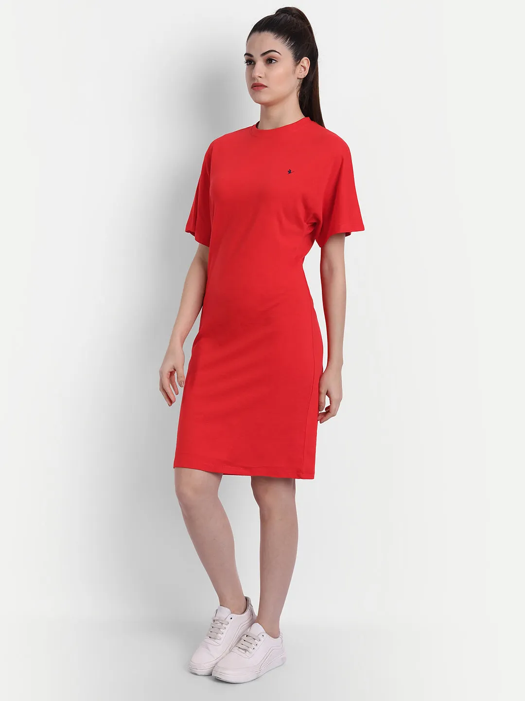 Womens Premium Cotton Half  Sleeve Flared  Dresses
