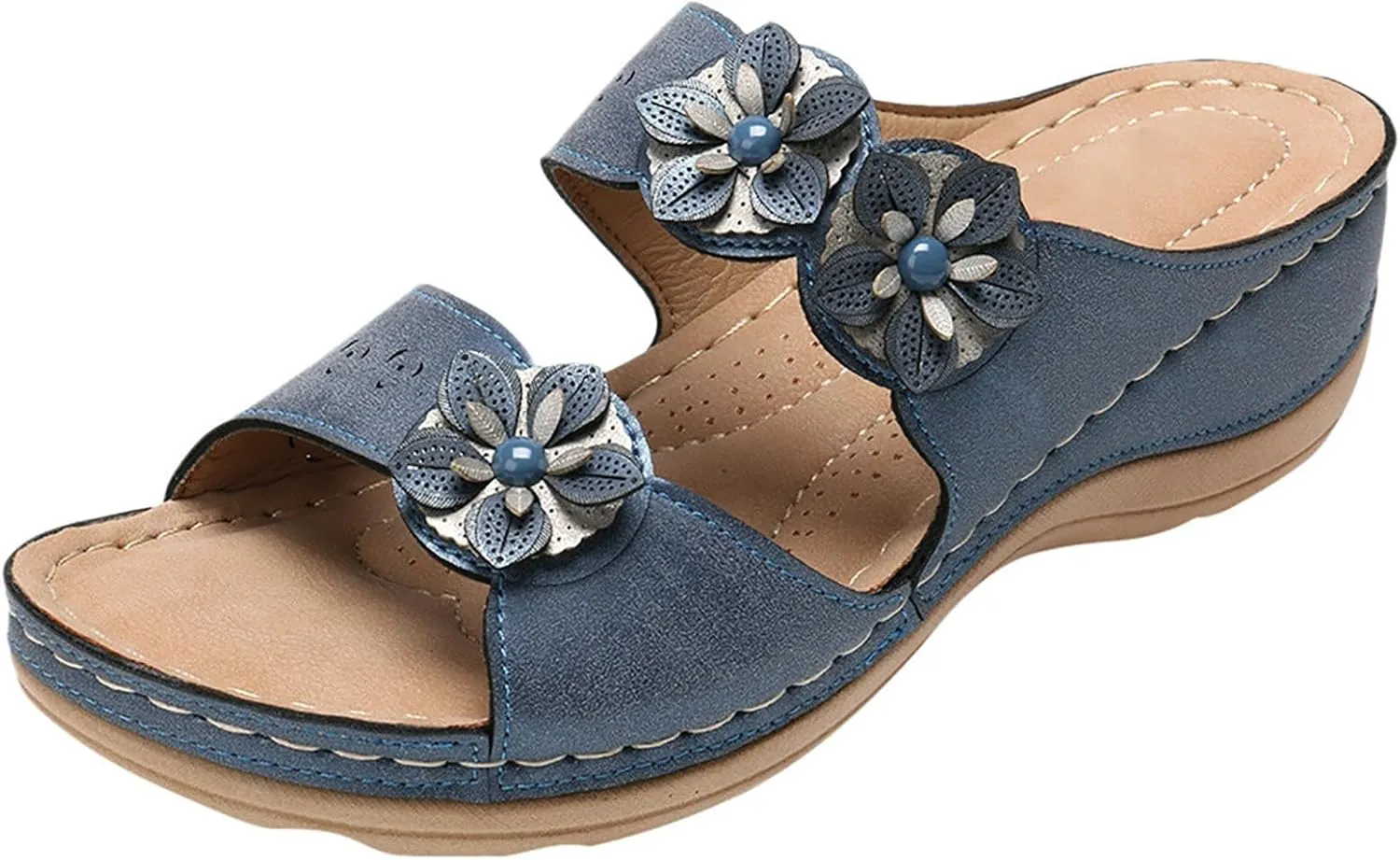 Womens Sandals with Arch Support Hiking Flip Flops Beach Slides Short Wedge Sandals Closed Toe Arch Support Wedge Sandals for Women Comfortable Platform Women Orthopedic Sandals