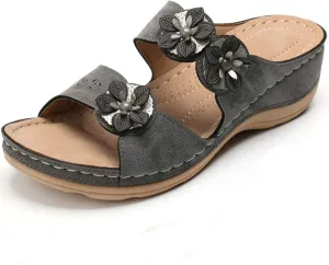 Womens Sandals with Arch Support Hiking Flip Flops Beach Slides Short Wedge Sandals Closed Toe Arch Support Wedge Sandals for Women Comfortable Platform Women Orthopedic Sandals
