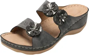Womens Sandals with Arch Support Hiking Flip Flops Beach Slides Short Wedge Sandals Closed Toe Arch Support Wedge Sandals for Women Comfortable Platform Women Orthopedic Sandals