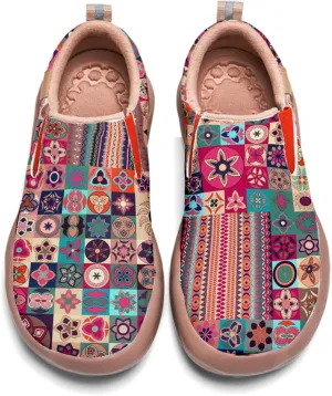 Womens Slip On Travel Shoes - Loafers Mandala Painted Sneakers Lightweight Comfortable Casual Walking Shoes