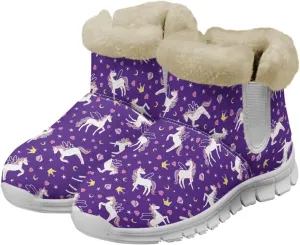 Womens Snow Boots White Sole Booties Short Ankle Boots Mid Calf Winter Boots Wide Width Slip On Boots Warm Shoes