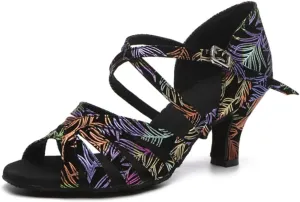 Women's Stylish Open Toe Ballroom Latin Tango Rumba Party Wedding Practice Dance Shoes