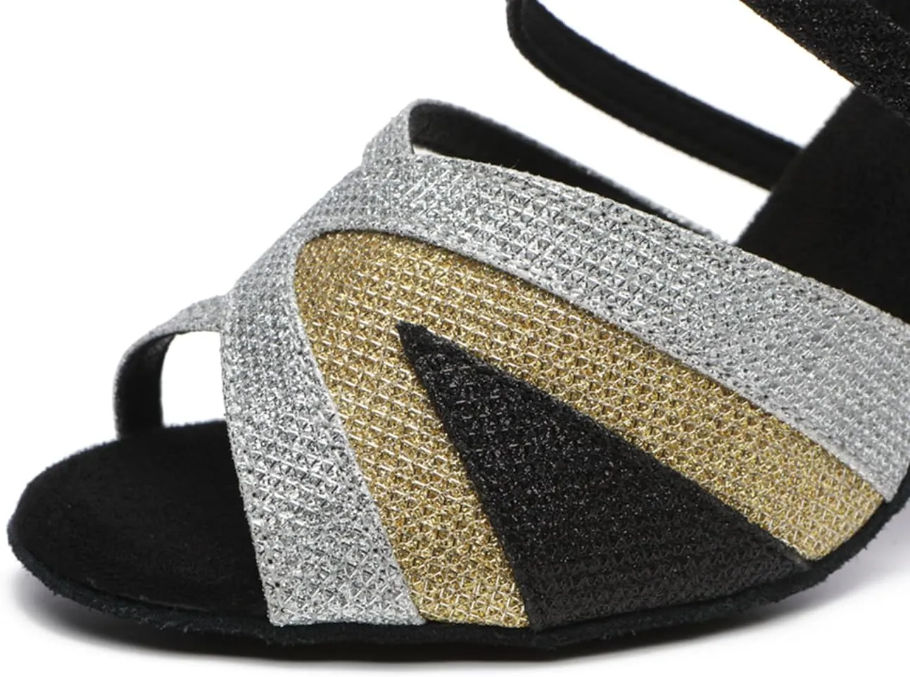 Women's Stylish Open Toe Ballroom Latin Tango Rumba Party Wedding Practice Dance Shoes